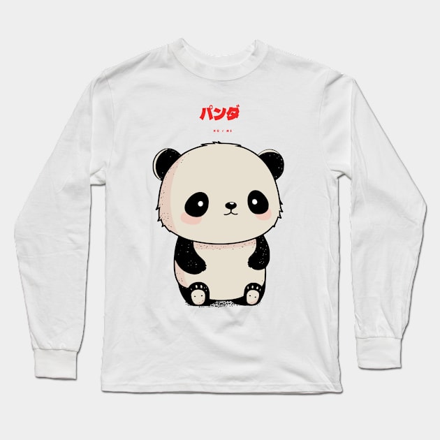 Cute panda Long Sleeve T-Shirt by bmron